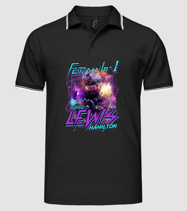 FORMULA 1 HAMILTON model negru pe tricou