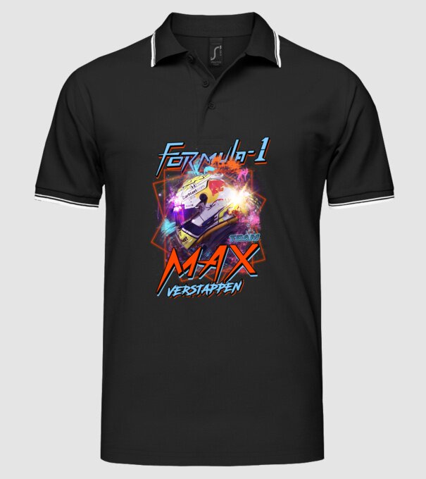 FORMULA 1 VERSTAPPEN model negru pe tricou