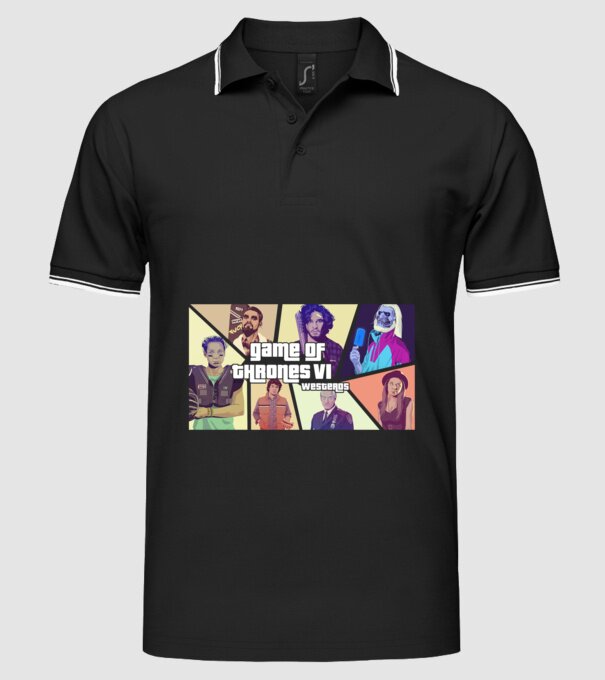 game of thrones gta model negru pe tricou