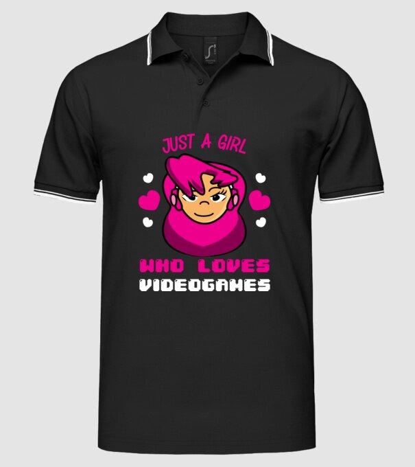 Girl Gamer model negru pe tricou