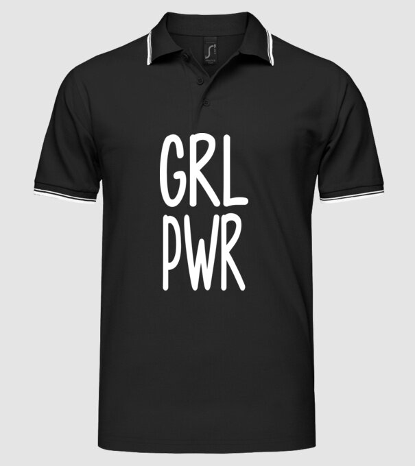 Girl Power model negru pe tricou