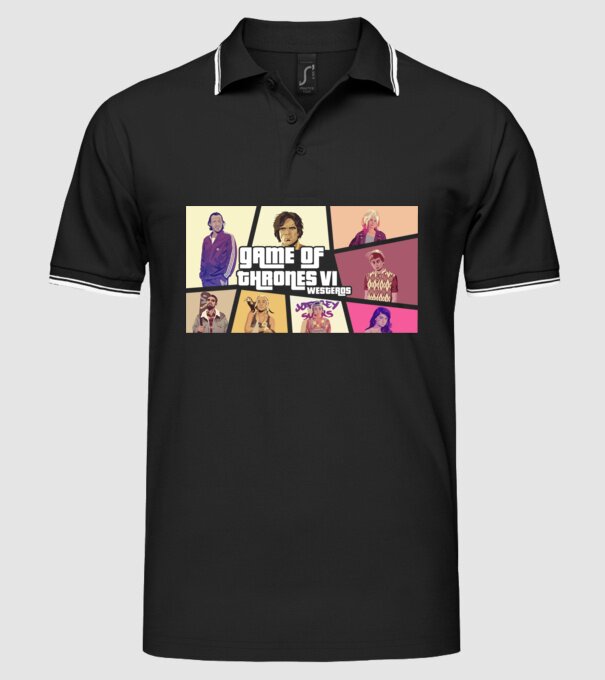 GTA game of thrones model negru pe tricou