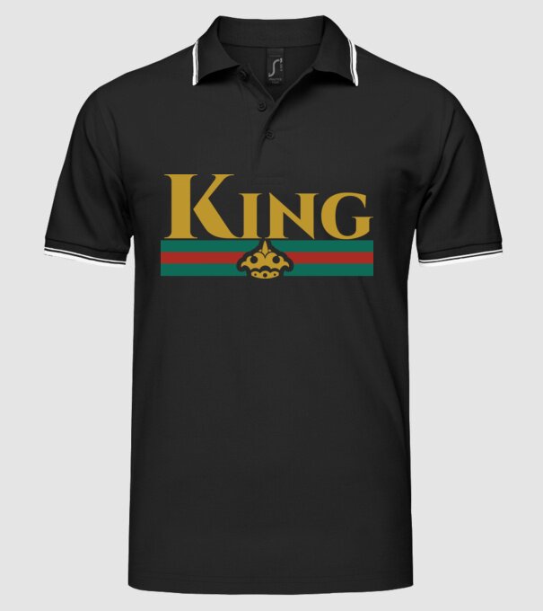 Gucci king model negru pe tricou