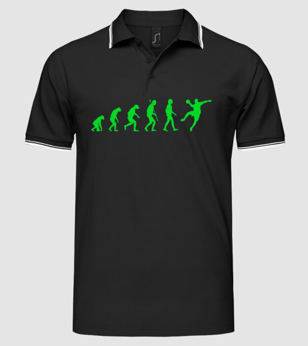 Handball evolution model negru pe tricou