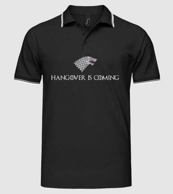 Hangover is coming model negru pe tricou