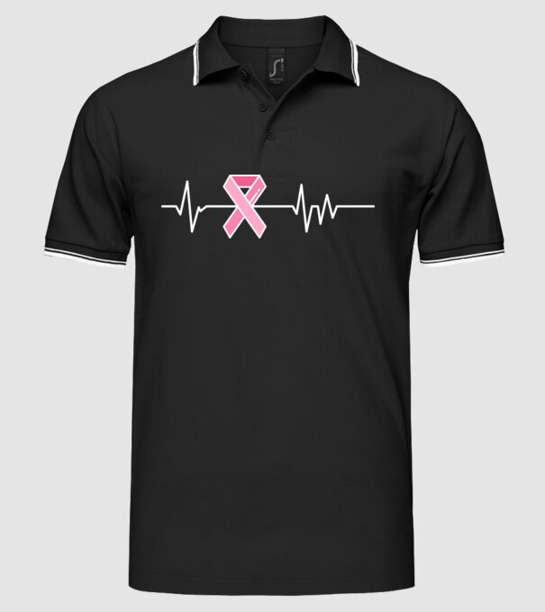Heartbeat faith model negru pe tricou