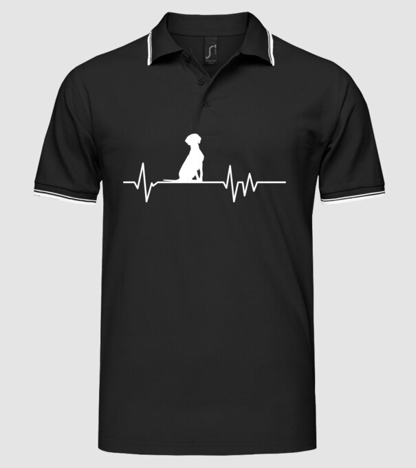 Heartbeat silueta Vijla model negru pe tricou