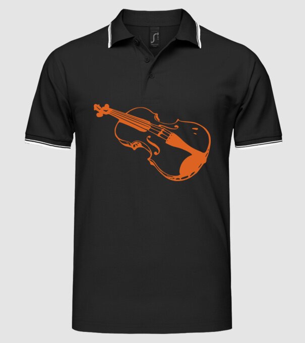 Vioară model negru pe tricou