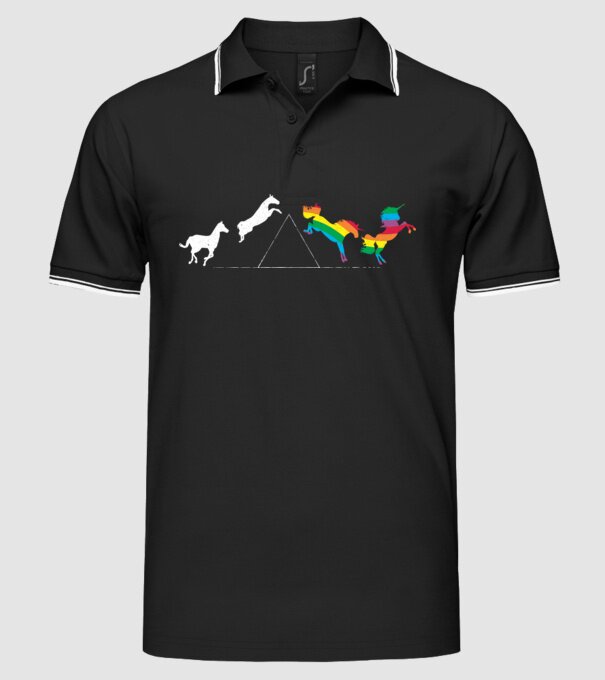 horse pink floyd model negru pe tricou