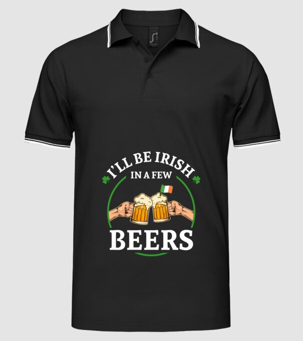 'I''ll be irish' model negru pe tricou