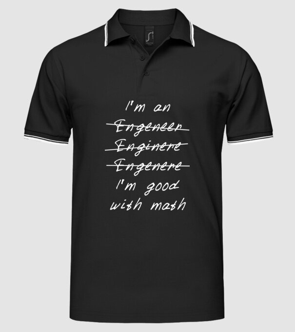 'I''m good with math' model negru pe tricou