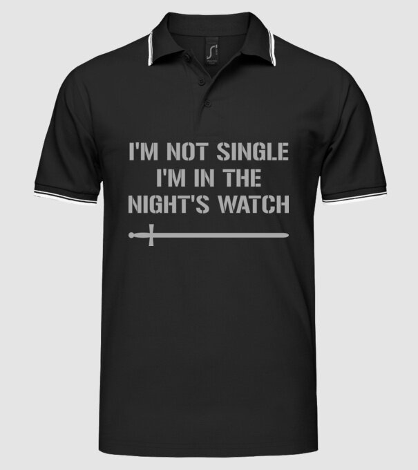 Im not single...! model negru pe tricou
