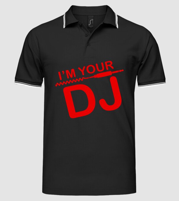 Im your DJ model negru pe tricou