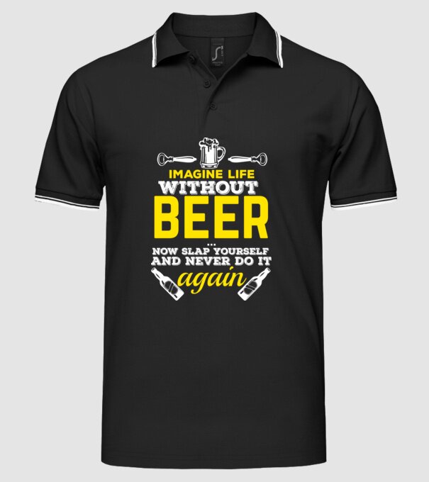 Imagine life model negru pe tricou