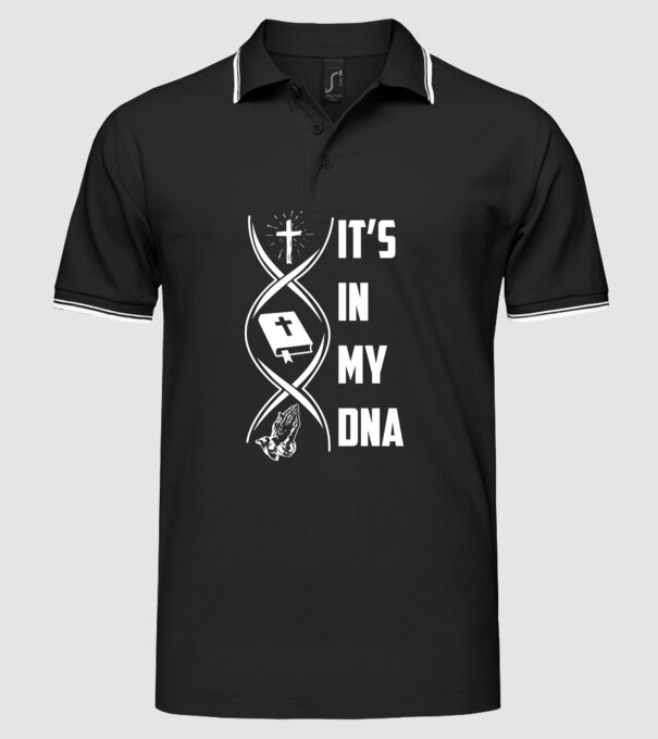 Its in my dna jesus model negru pe tricou