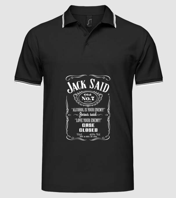 Jack said fun model negru pe tricou