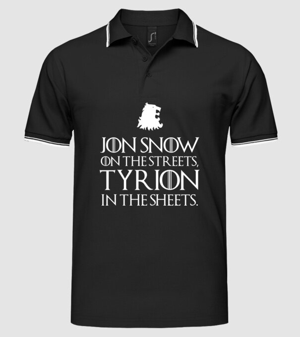 Jon Snow streets model negru pe tricou