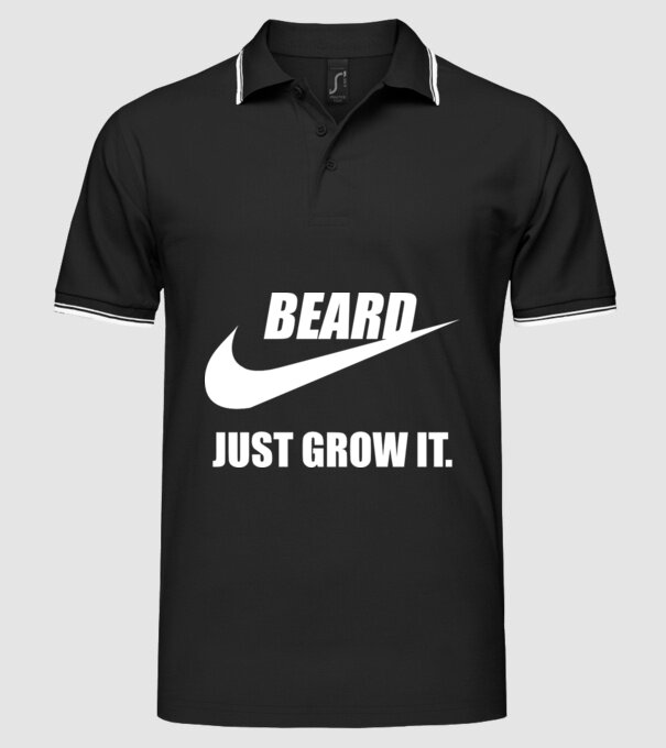 Just Grow It! model negru pe tricou