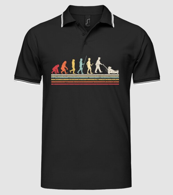 Evoluție Grădinar model negru pe tricou