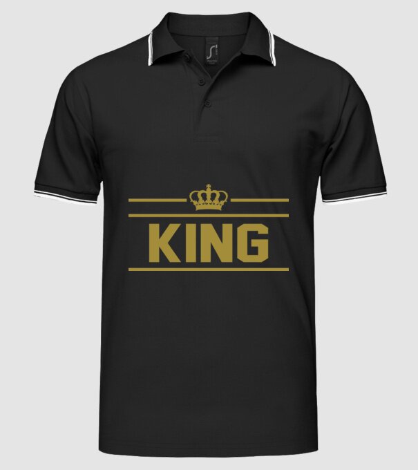 King model negru pe tricou