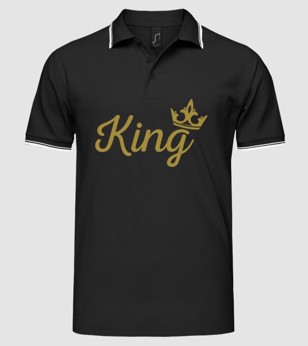 King model negru pe tricou