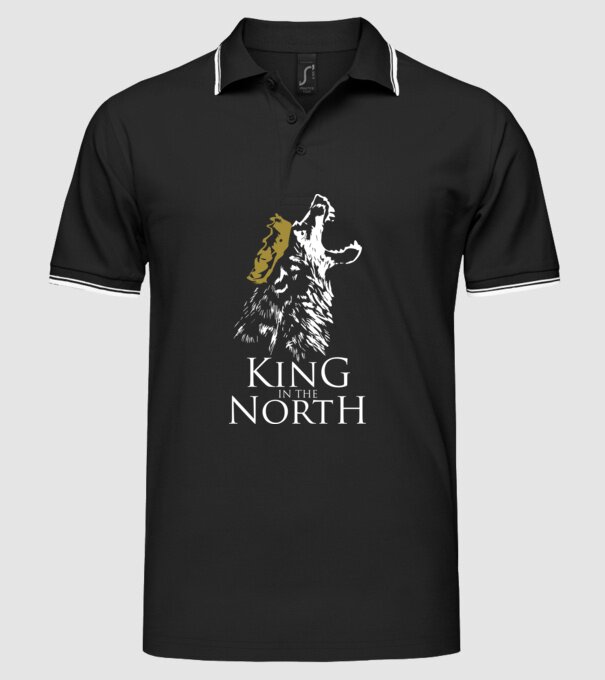 King in the north 2c model negru pe tricou