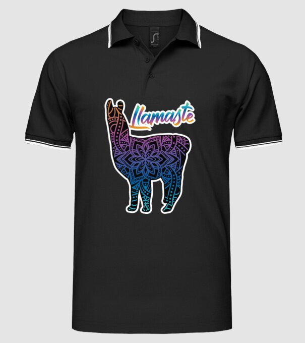 Lamaste color2-01 model negru pe tricou