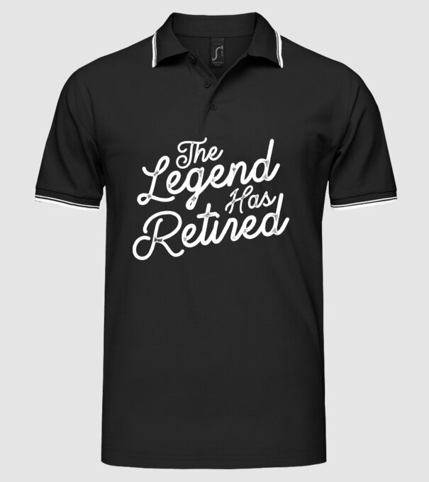 Legend has retired model negru pe tricou