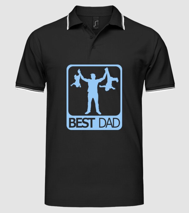 Cel mai bun tată model negru pe tricou