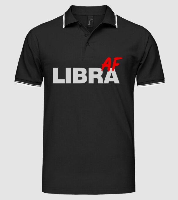 LIBRA as fuck model negru pe tricou