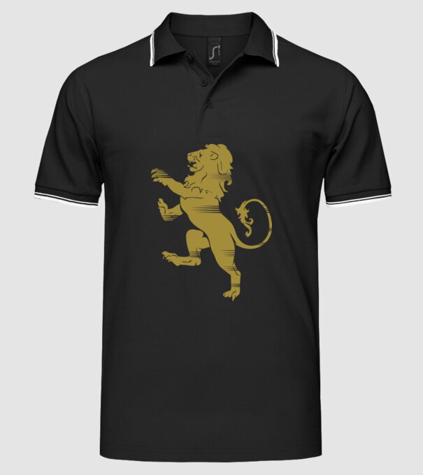 Lion Rampant model negru pe tricou