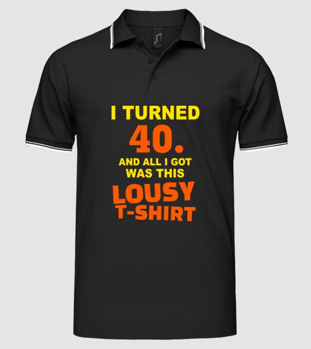 Lousy T-shirt 40 model negru pe tricou