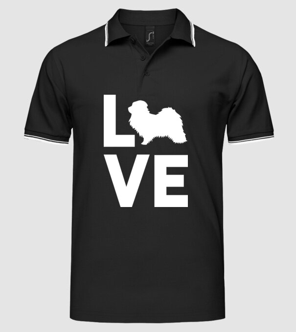 LOVE Havanese model negru pe tricou