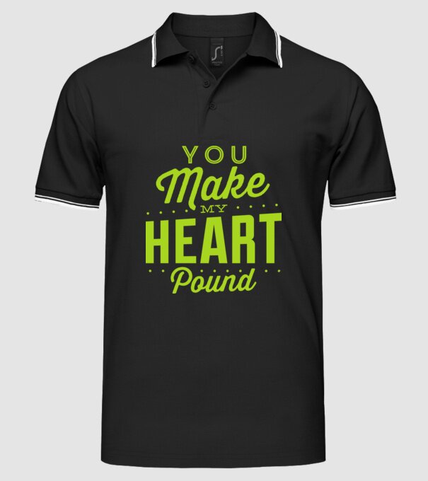 Make my heart model negru pe tricou