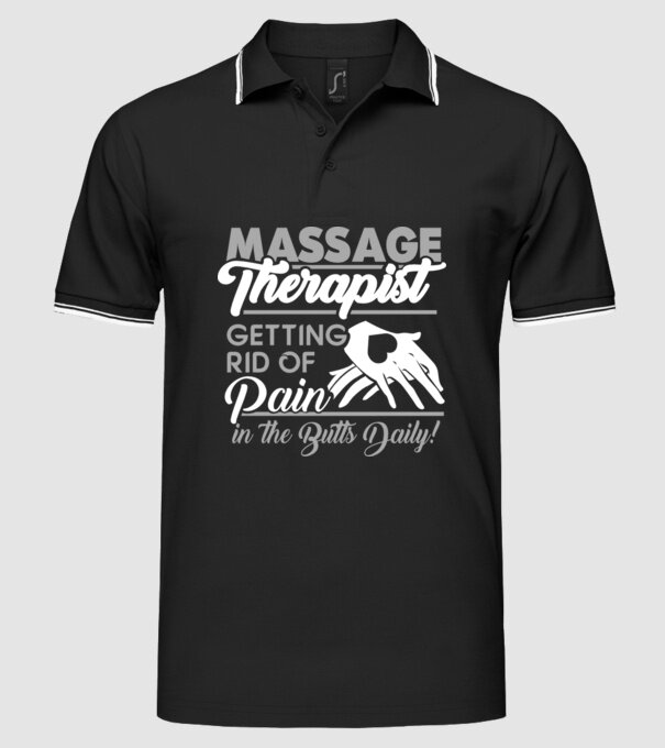 Massage pain model negru pe tricou