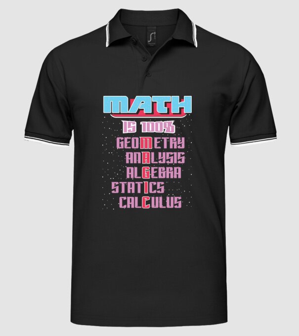 Math magic retro model negru pe tricou