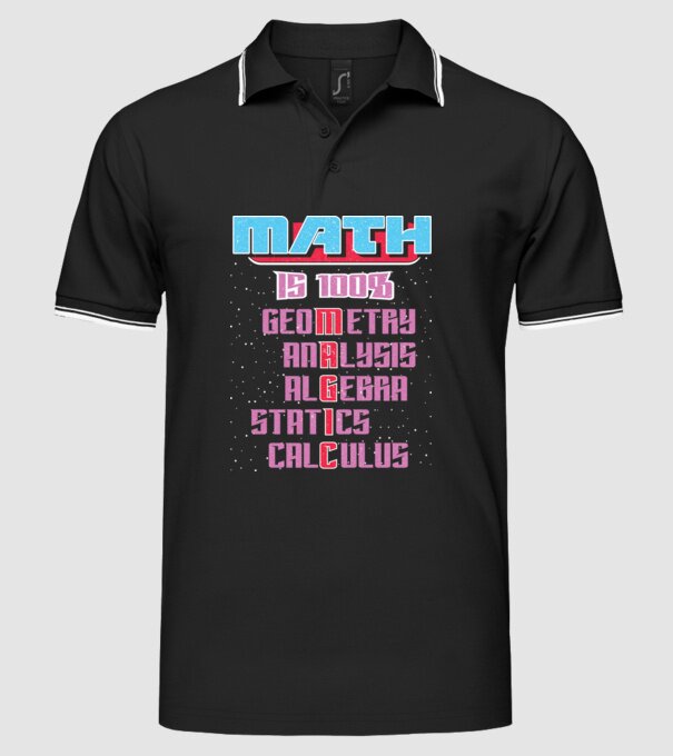 MATH magic retro prespălat model negru pe tricou