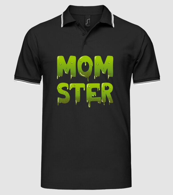 Momster model negru pe tricou