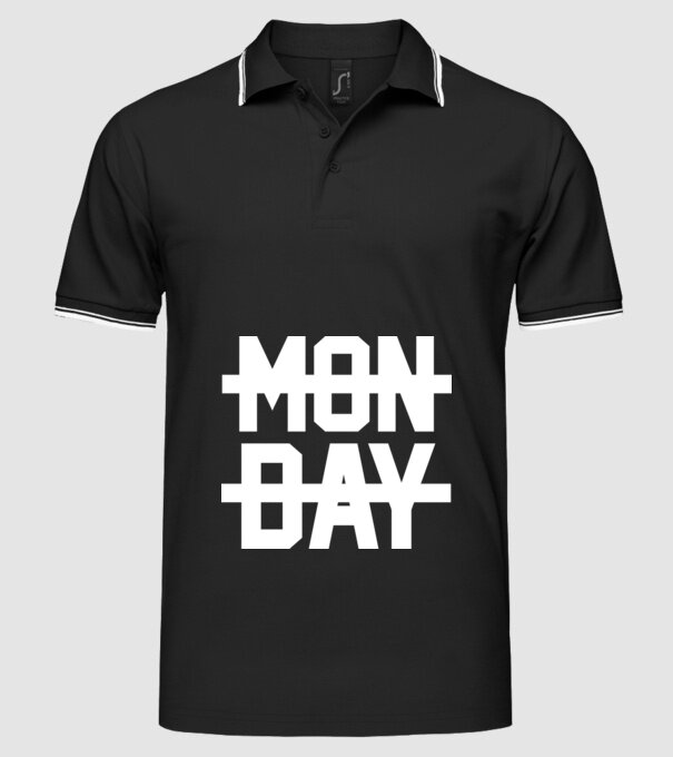Monday model negru pe tricou