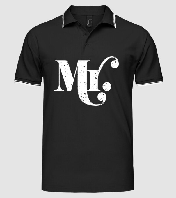 Mr 2 model negru pe tricou