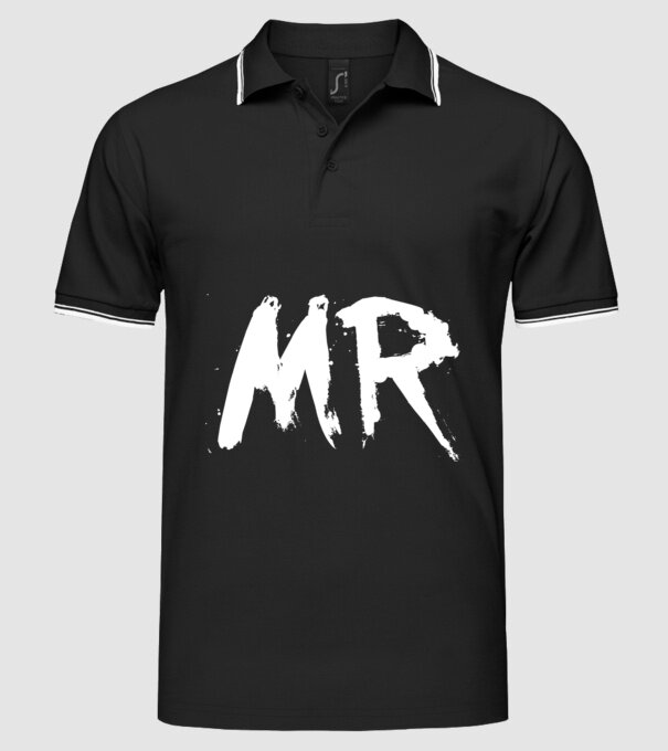 Mr. model negru pe tricou