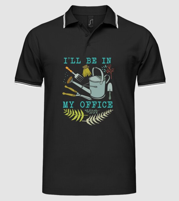 My office model negru pe tricou