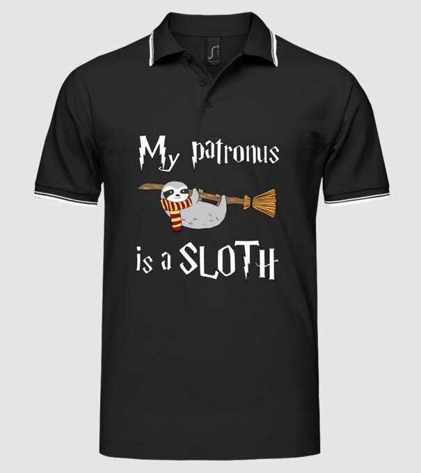 my patronus is a sloth model negru pe tricou