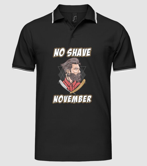 No shave November model negru pe tricou