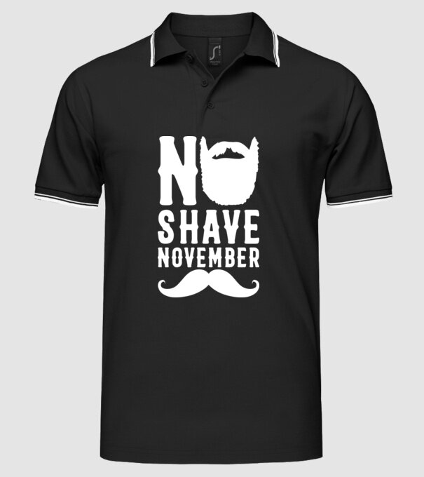 No shave november model negru pe tricou