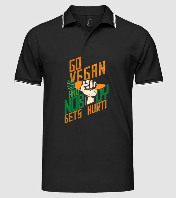 nobody get hurt vegan model negru pe tricou