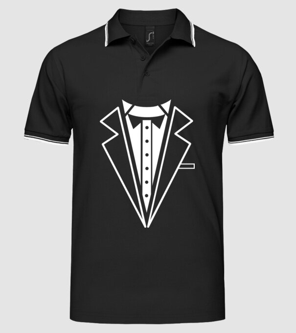 Costum 2 model negru pe tricou