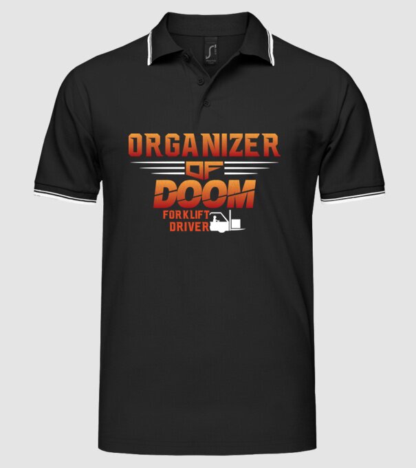 organizer of DOOM model negru pe tricou