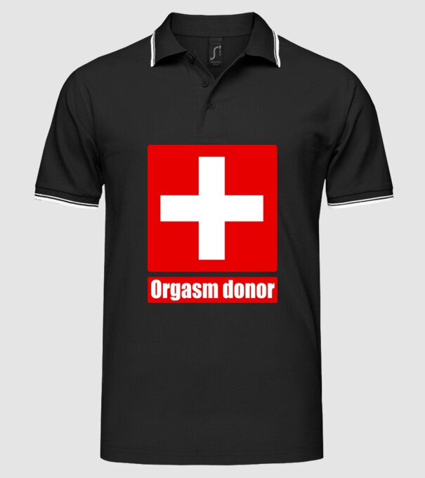 orgasm model negru pe tricou