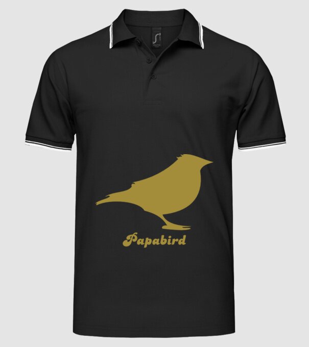 Papa bird model negru pe tricou